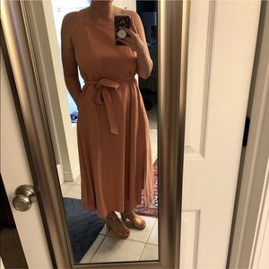 Madewell, peach midi dress. New with tags! Size 14